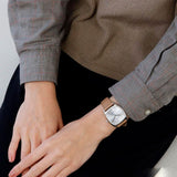 Tissot Stylist Quartz Silver Dial Brown Leather Strap Watch for Women - T159.909.16.031.00 Authentic Buy Shop Now