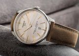 Tissot Chemin des Tourelles Automatic Powermatic 80 Ivory Dial Green Leather Strap Watch for Men - T139.407.16.261.00 Authentic Buy Shop Now
