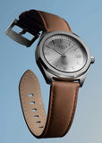 Tissot PRC 100 Solar Quartz Silver Dial Brown Leather Strap Watch for Men - T151.422.16.031.00 Authentic Buy Shop Now