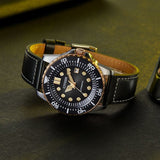 Citizen Mechanical Automatic Black Dial Black Leather Strap Watch for Men - NJ0176-10E Buy Now By Citizen