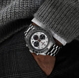 Seiko Prospex Speedtimer Solar Chronograph Silver Dial Silver Steel Strap Watch for Men - SSC911 Buy Now By Seiko