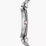 Emporio Armani Gianni T-Bar Pink Dial Silver Steel Strap Watch for Women - AR11686 Buy Now By Emporio Armani