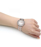 Emporio Armani Gianni T Bar Silver Dial Two Tone Steel Strap Watch for Women - AR11537 Buy Now By Emporio Armani