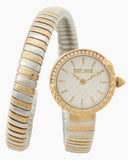 Just Cavalli Enchanting Silver Dial Two Tone Steel Strap Watch for Women - JC1L301M0065