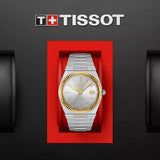 Tissot PRX Powermatic 80 Gold Automatic Silver Dial Silver Steel Strap Watch for Men - T931.407.41.031.01 Authentic Buy Shop Now