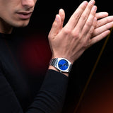 D1 Milano Ultra Thin Blue Dial Silver Steel Strap Watch for Men - D1-UTBJ09 Authentic Buy Shop Now