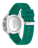 Hugo Boss Runner Chronograph Black Dial Green Silicone Strap Watch for Men - 1514246 Buy Now By Hugo Boss