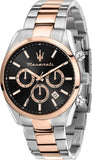 Maserati Attrazione Chronograph Black Dial Two Tone Steel Strap Watch for Men - R8853151002 Authentic Buy Shop Now