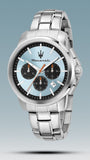 Maserati Successo Chronograph Ice Blue Dial Silver Steel Strap Watch for Men - R8873621044 Authentic Buy Shop Now