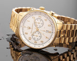 Maserati Tradizione Chronograph White Dial Gold Steel Strap Watch for Men - R8873646003 Authentic Buy Shop Now