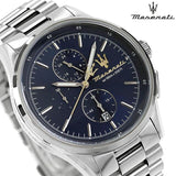 Maserati Sorpasso Chronograph Blue Dial Silver Steel Strap Watch for Men - R8873624004 Authentic Buy Shop Now
