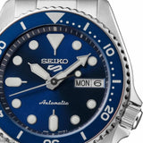 Seiko 5 Sports SKX Street Denim Blue Dial Silver Steel Strap Watch for Men - SRPL77K1 Authentic Buy Shop Now