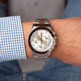 Maserati SFIDA Chronograph Silver Dial Two Tone Steel Strap Watch for Men - R8873640024 Authentic Buy Shop Now