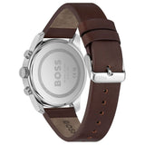 Hugo Boss Trace Chronograph Blue Dial Brown Leather Strap Watch for Men - 1514002 Authentic Buy Shop Now