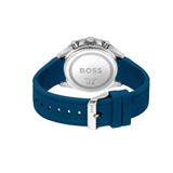 Hugo Boss Runner Chronograph Black Dial Blue Silicone Strap Watch for Men - 1514245 Buy Now By Hugo Boss