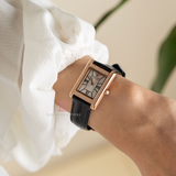 Emporio Armani Genni Silver Dial Black Leather Strap Watch for Women - AR11624 Buy Now By Emporio Armani