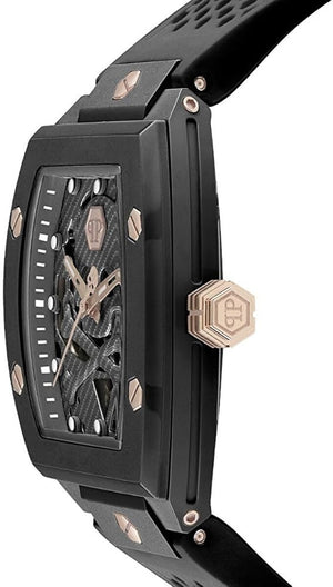 Philipp Plein The $Keleton Black Dial Black Silicone Strap Watch for Men - PWVBA0523 Authentic Buy Shop Now