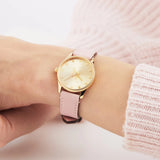 Gucci G Timeless Gold Dial Pink Leather Strap Watch for Women - YA1265041 Authentic Buy Shop Now