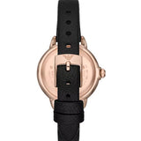 Emporio Armani Mia Mother of Pearl Dial Black Leather Strap Watch for Women - AR11598 Buy Now By Emporio Armani
