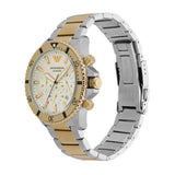 Emporio Armani World Explorer Chronograph Cream Dial Two Tone Steel Strap Watch for Men - AR11606 Buy Now By Emporio Armani