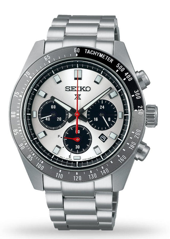 Seiko Prospex Speedtimer Solar Chronograph Silver Dial Silver Steel Strap Watch for Men - SSC911 Buy Now By Seiko
