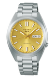 Seiko 5 Sports Automatic Gold Dial Silver Steel Strap Watch for Men - SRPL59K1 Authentic Buy Shop Now
