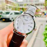 Tissot T Classic Dream Quartz White Dial Brown Leather Strap Watch for Men - T129.410.16.013.00 Authentic Buy Shop Now