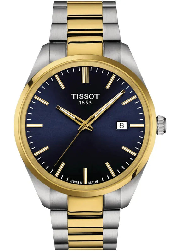 Tissot PR 100 Blue Dial Two Tone Steel Strap Watch for Men - T150.410.22.041.00 Authentic Buy Shop Now