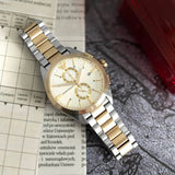 Emporio Armani Elegant Chronograph Cream Dial Two Tone Steel Strap Watch for Men - AR11605 Buy Now By Emporio Armani