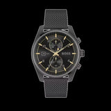 Hugo Boss Skytraveller Chronograph Black Dial Black Mesh Strap Watch for Men - 1514150 Buy Now By Hugo Boss