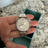 Emporio Armani Gianni T Bar Silver Dial Two Tone Steel Strap Watch for Women - AR11537 Buy Now By Emporio Armani