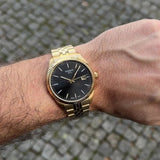 Tissot Ballade Quartz Black Dial Gold Steel Strap Watch for Men - T156.410.33.051.00 Authentic Buy Shop Now