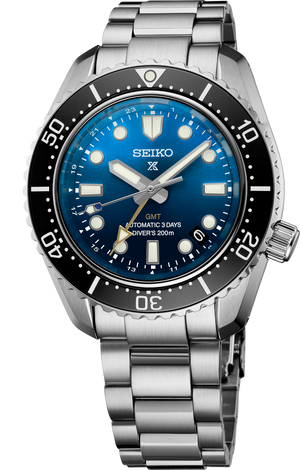 Seiko Prospex 1968 Heritage Divers GMT US Limited Edition Blue Dial Silver Steel Strap Watch for Men - SPB477J1 Authentic Buy Shop Now