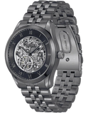 Hugo Boss Principle Skeleton Blue Dial Grey Steel Strap Watch for Men - 1514254 Authentic Buy Shop Now