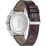 Hugo Boss Skytraveller Chronograph Blue Dial Brown Leather Strap Watch for Men - 1514194 Buy Now By Hugo Boss