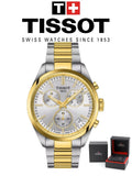 Tissot PR 100 Chronograph Silver Dial Two Tone Steel Strap Watch for Men - T150.417.22.031.00 Authentic Buy Shop Now