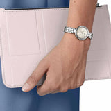 Tissot T-Lady Flamingo Diamonds Mother of Pearl Dial SIlver Steel Strap Watch for Women - T094.210.11.116.02 Authentic Buy Shop Now