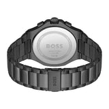 Hugo Boss Taper Chronograph Black Dial Black Steel Strap Watch for Men - 1514088 Authentic Buy Shop Now