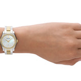 Emporio Armani Federica Mother of Pearl Dial Two Tone Steel Strap Watch for Women - AR11559 Buy Now By Emporio Armani