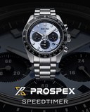 Seiko Prospex Speedtimer 41.4 Solar Chronograph Blue Dial Silver Steel Strap Watch for Men - SSC935 Buy Now By Seiko