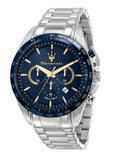 Maserati Traguardo Limited Edition Chronograph Blue Dial Silver Steel Strap Watch for Men - R8873612052 Authentic Buy Shop Now