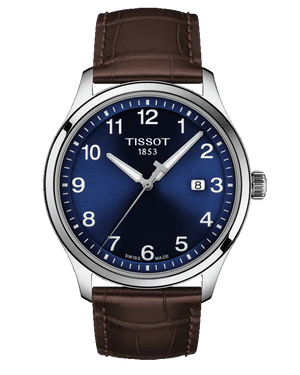 Tissot T-Sport Gent XL Blue Dial Brown Leather Strap Watch for Men - T116.410.16.047.00 Authentic Buy Shop Now