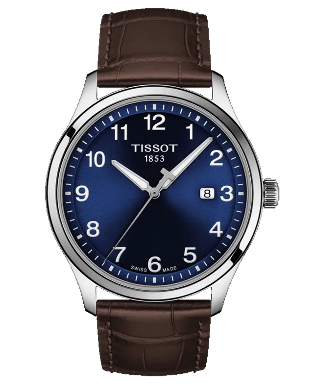 Tissot T-Sport Gent XL Blue Dial Brown Leather Strap Watch for Men - T116.410.16.047.00 Authentic Buy Shop Now