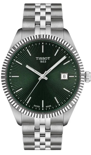 Tissot Ballade Quartz Green Dial Silver Steel Strap Watch for Men - T156.410.11.091.00 Authentic Buy Shop Now