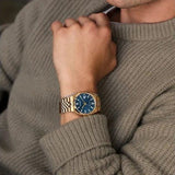Citizen Tsuyosa 60 Automatic Blue Dial Rose Gold Steel Strap Watch for Men - NK0023-57L Authentic Buy Shop Now