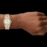 Emporio Armani Federica Mother of Pearl White Dial Gold Steel Strap Watch for Women - AR11657 Buy Now By Emporio Armani