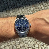Tissot PR 100 Chronograph Blue Dial Silver Steel Strap Watch for Men - T150.417.11.041.00 Authentic Buy Shop Now