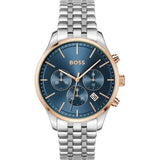 Hugo Boss Avery Chronograph Blue Dial Silver Steel Strap Watch for Men - 1514158 Authentic Buy Shop Now