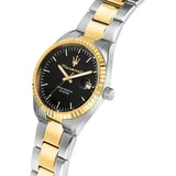 Maserati Competizione Black Dial Two Tone Steel Strap Watch for Men - R8853100042 Authentic Buy Shop Now