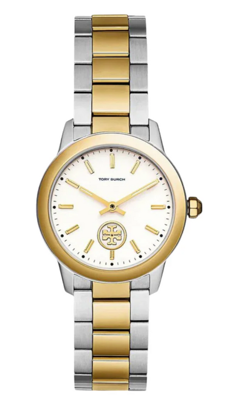 Tory Burch Collins White Dial Two Tone Steel Strap Watch for Women - TBW1306 Buy Now By Tory Burch